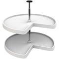 Rev A Shelf 3472 28 52 Value Line 28 Diameter Kidney Shaped Two Shelf Lazy Susan Set With 26 31 Extension Shaft
