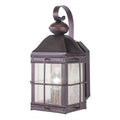 Revere 1 Light Bronze Rectangle Outdoor Wall Lantern Clear Glass 7 In W X 14.5 In H X 7.75 In D