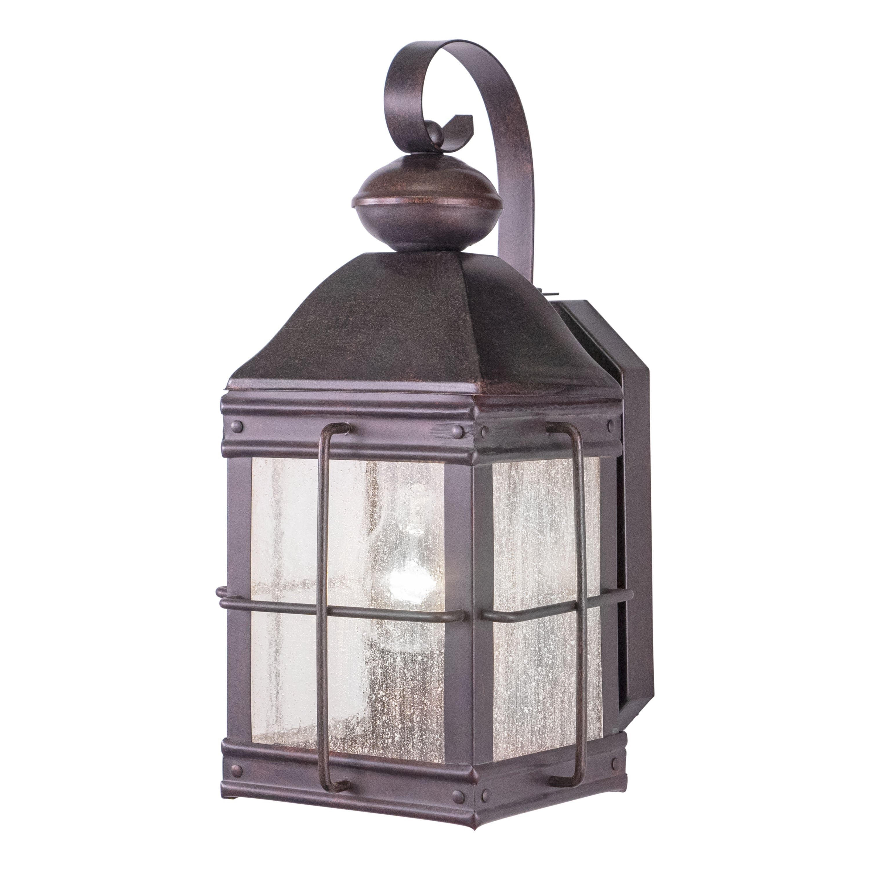 Revere 1 Light Bronze Rectangle Outdoor Wall Lantern Clear Glass 7 In W X 14.5 In H X 7.75 In D