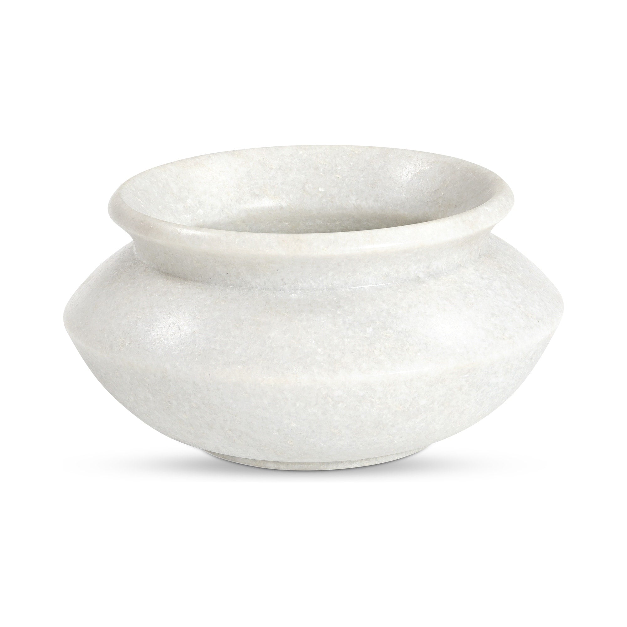 Reverie Vase Rajnagar White Marble Artisan Made Transitional Classic Form White