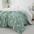 Reversible Cotton Muslin Blanket 3 Layer Soft Breathable Throw