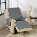 Great Bay Home Elenor Solid Reversible Recliner Furniture Protector