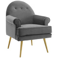 Modway Revive Velvet Tufted Button Accent Performance Armchair