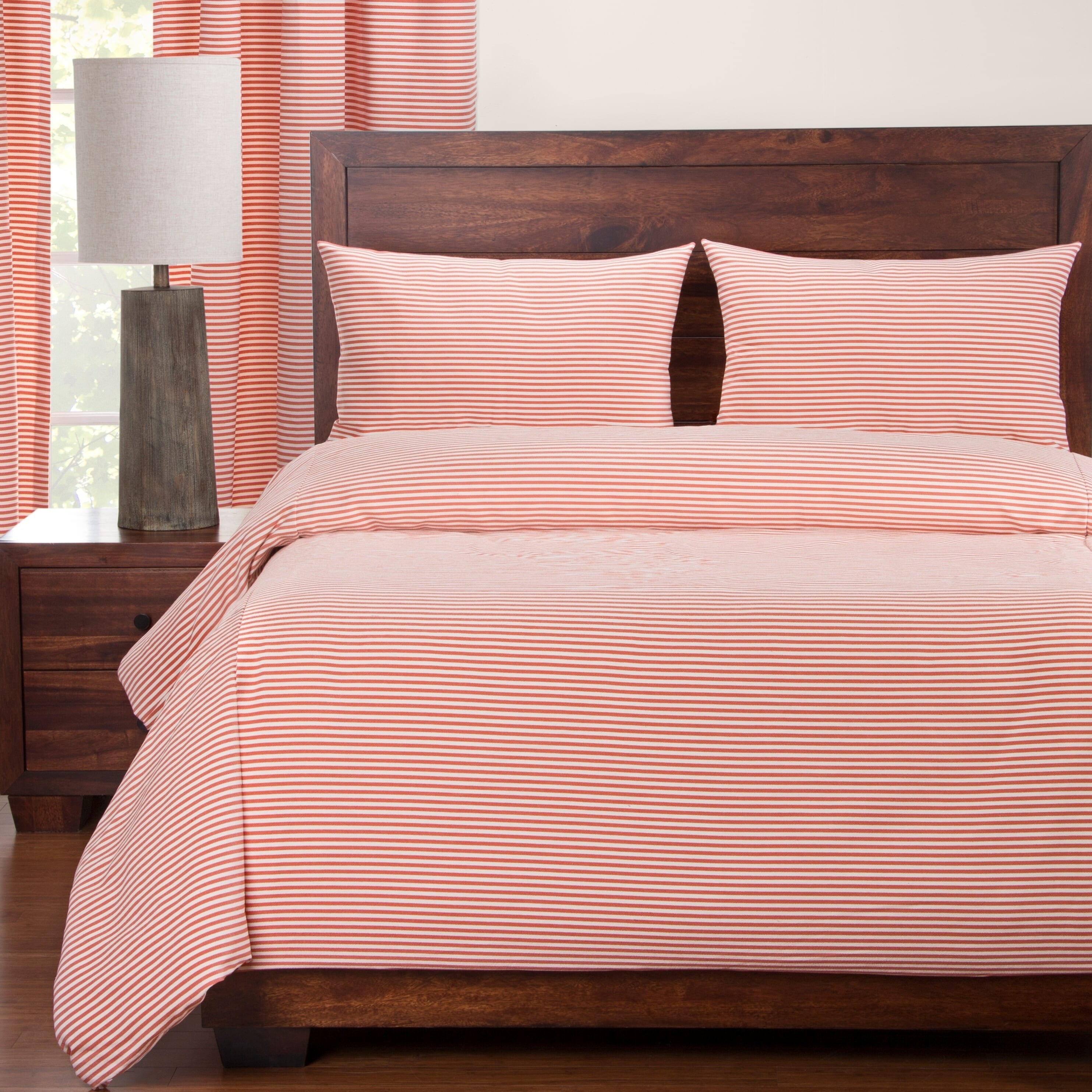 Revolution Plus Everlast Apricot Fog Greige Juniper Navy Striped Duvet Covers