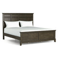 Revy Queen Size Bed Traditional Crown Moldings Gray Solid Wood