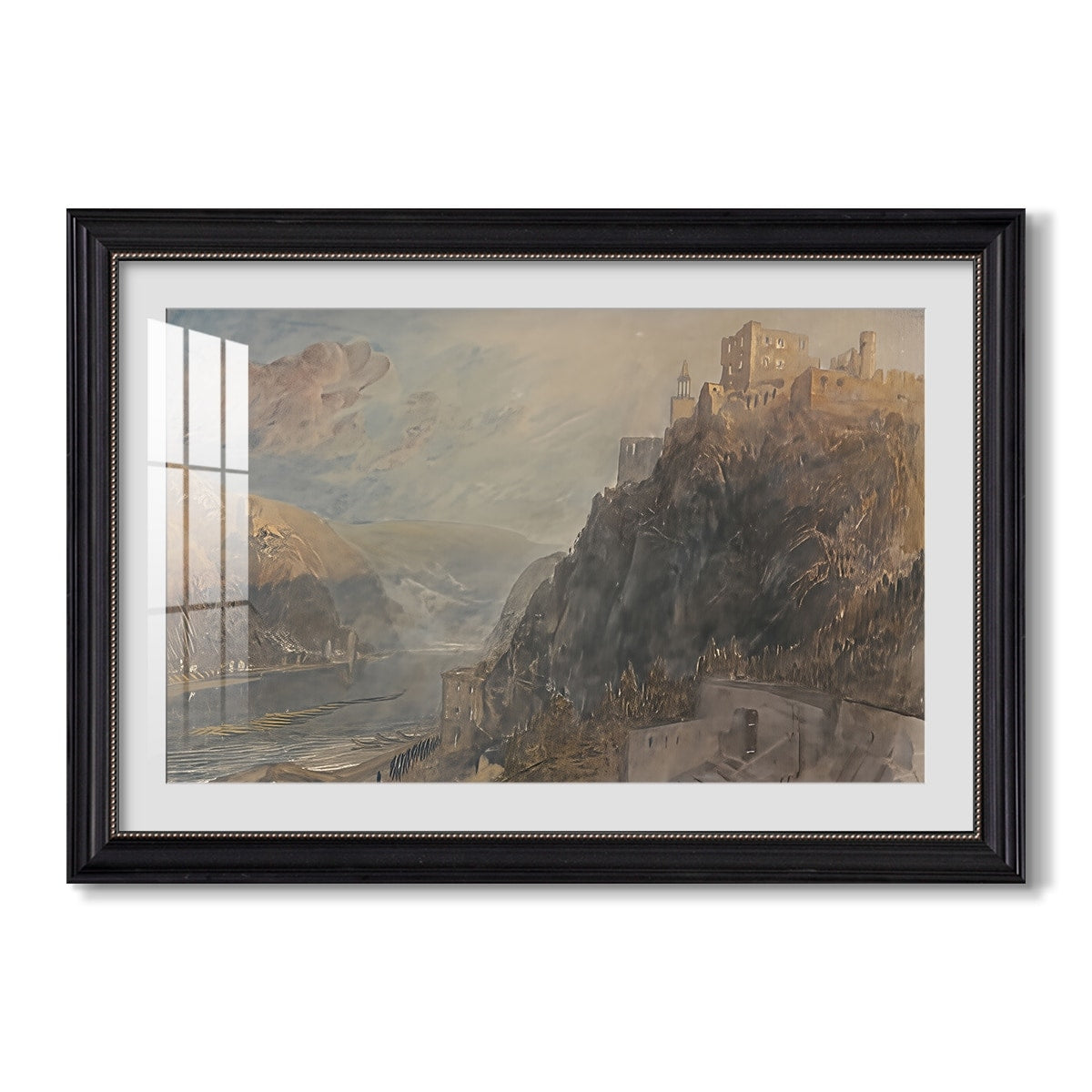 Rheinfels Looking To Katz And 1817 Jmw Turner Custom Framed Print