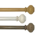 Rhinebeck Rustic Faux Wood 1 Window Drapery Single Curtain Rod