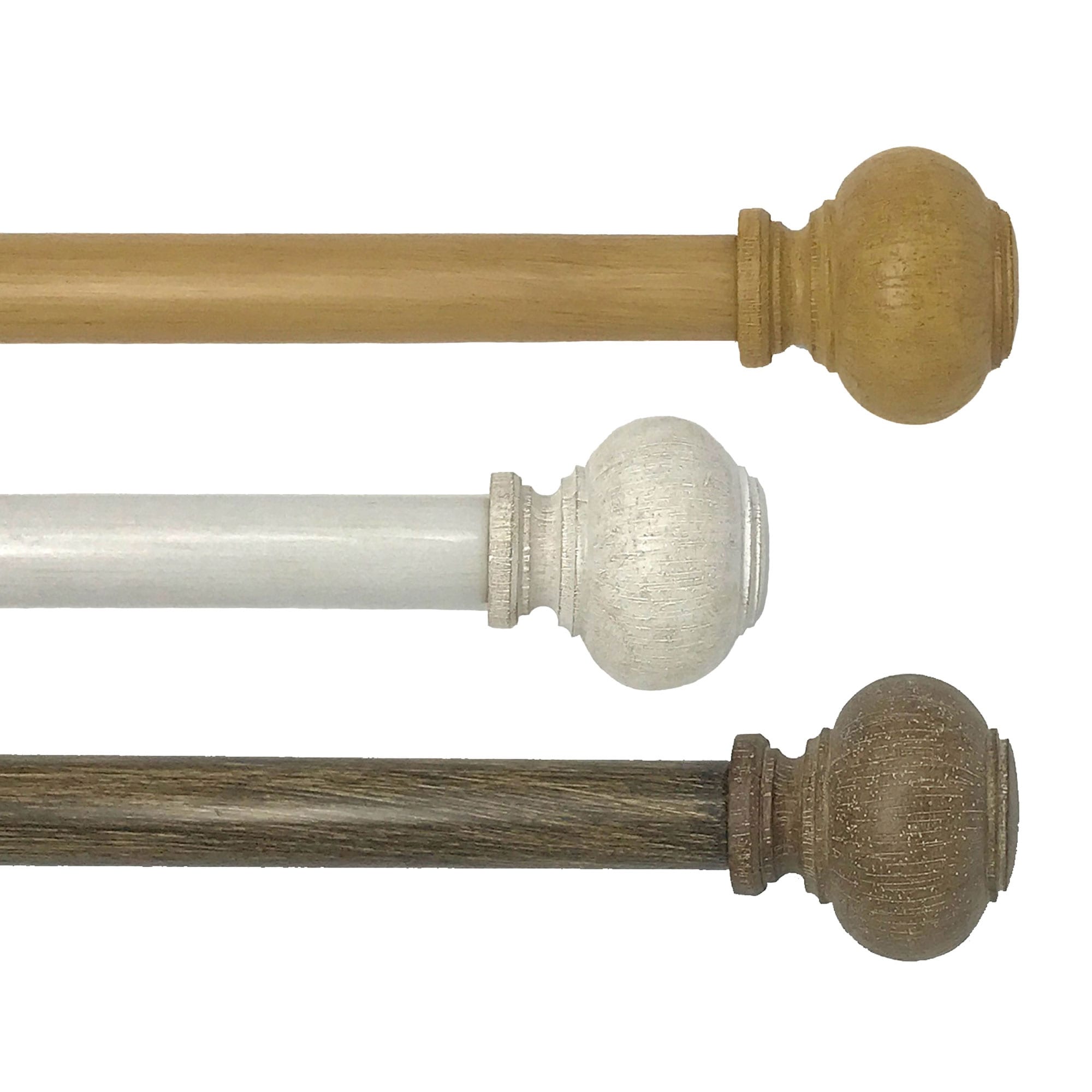 Rhinebeck Rustic Faux Wood 1 Window Drapery Single Curtain Rod