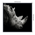 Rhino By Christian Meermann Framed Canvas Wall Art Print
