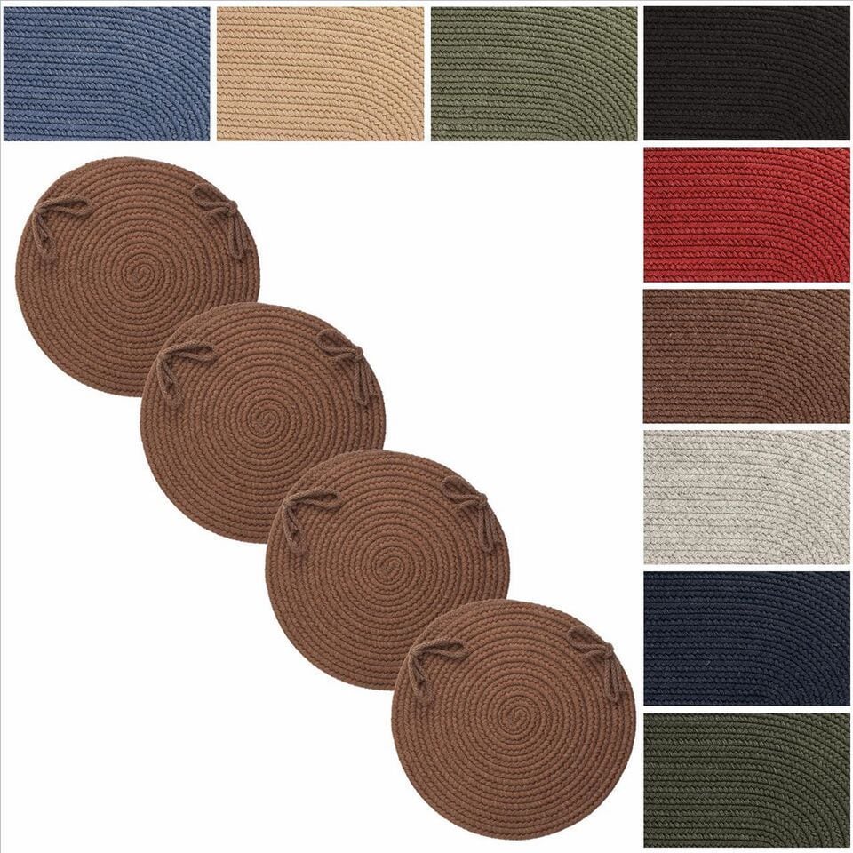 Rhody Rug Woolux Wool Reversible Chair Pads Set Of 4