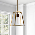 Rhom Framed Pendant In Brass 8 Inch
