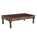 Rhu Home Carved Panel Reclaimed Wood Coffee Table 55 X 34