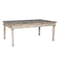 Rhu Home Driftwood Recycled Carved Dining Table 83 83