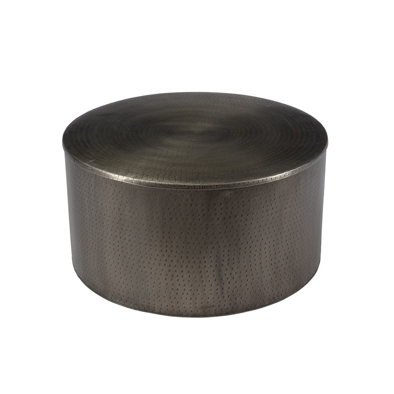 Rhu Home Drum Alevi Silver Iron Coffee Table 36