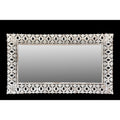 Rhu Home Hand Carved White Wooden Mirror. 81