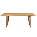 Rhu Home Solid Wood Angled Leg Dining Table 80 Inch