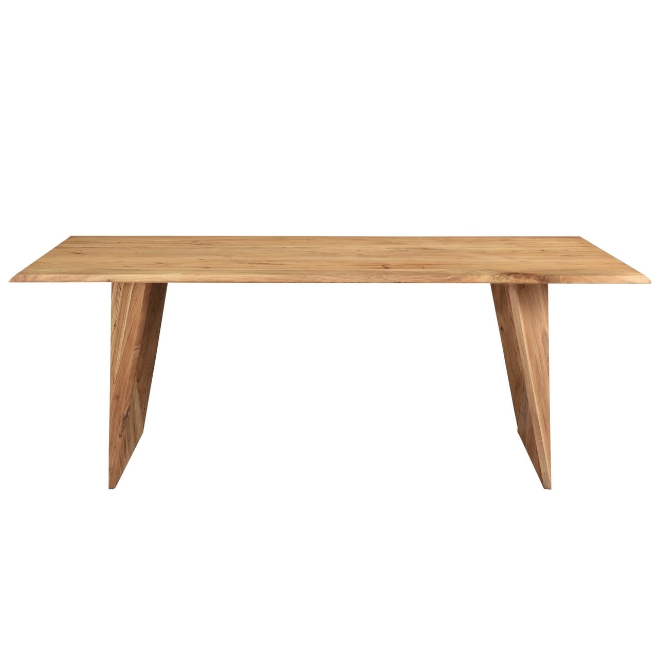Rhu Home Solid Wood Angled Leg Dining Table 80 Inch