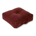 Greendale Home Fashions Ribbed Microfiber 20 Inch Wine Square Floor Pillow