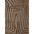 Rich Brown High Low Textured Pattern Run