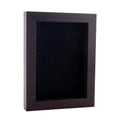 Rich Dark Brown Wood Shadow Box Frame With Acrylic Front Black Suede Backing 30 Sizes