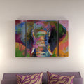 The Curated Nomad Richard Wallich Elephant 2 Three Panel Set Canvas Wall Art