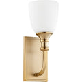 Richmond Aged Brass And Satin Opal 1 Light Wall Light