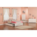 Richmond Full Platform Bed With Flat Panel Foot Board And Full Size Urban Trundle Bed
