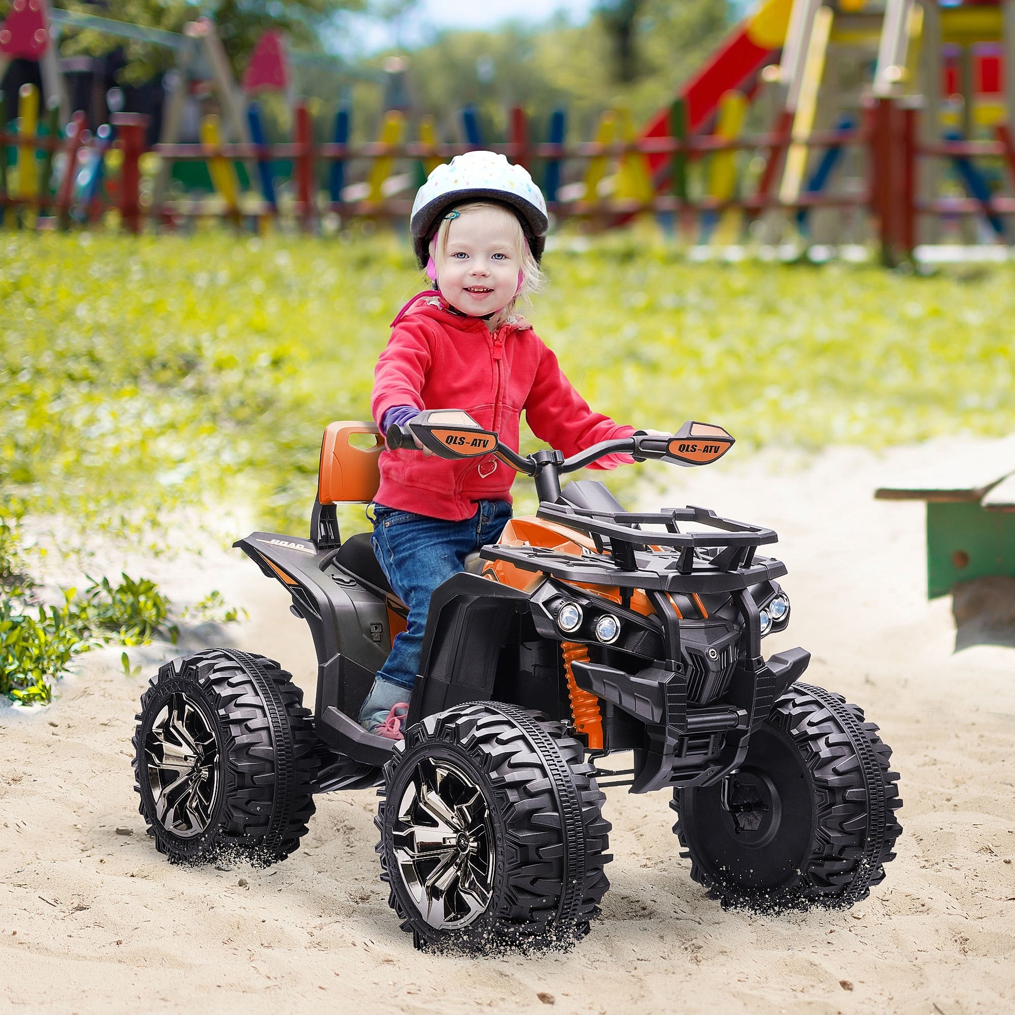 Ride On Atv With Led Lights 12V Ride On Atv Off Road Toy Car Battery Powered Electric Car With Music