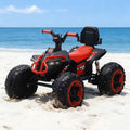 Ride On Toy Car Red 12V Electric Atv Car 4 Wheeler Electric Toy Car Off Road Toy Car With Bluetooth