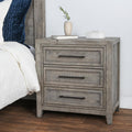 The Gray Barn Wester Cotbank Reclaimed Pine 3 Drawer Nightstand