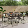 Ridgecrest Traditional Outdoor Aluminum 7 Piece Dining Set By Christopher Knight Home