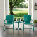 Havenside Home Dublin Bay Turquoise 3 Piece Metal Conversation Set