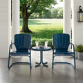 Havenside Home Dublin Bay Blue 3 Piece Metal Conversation Set