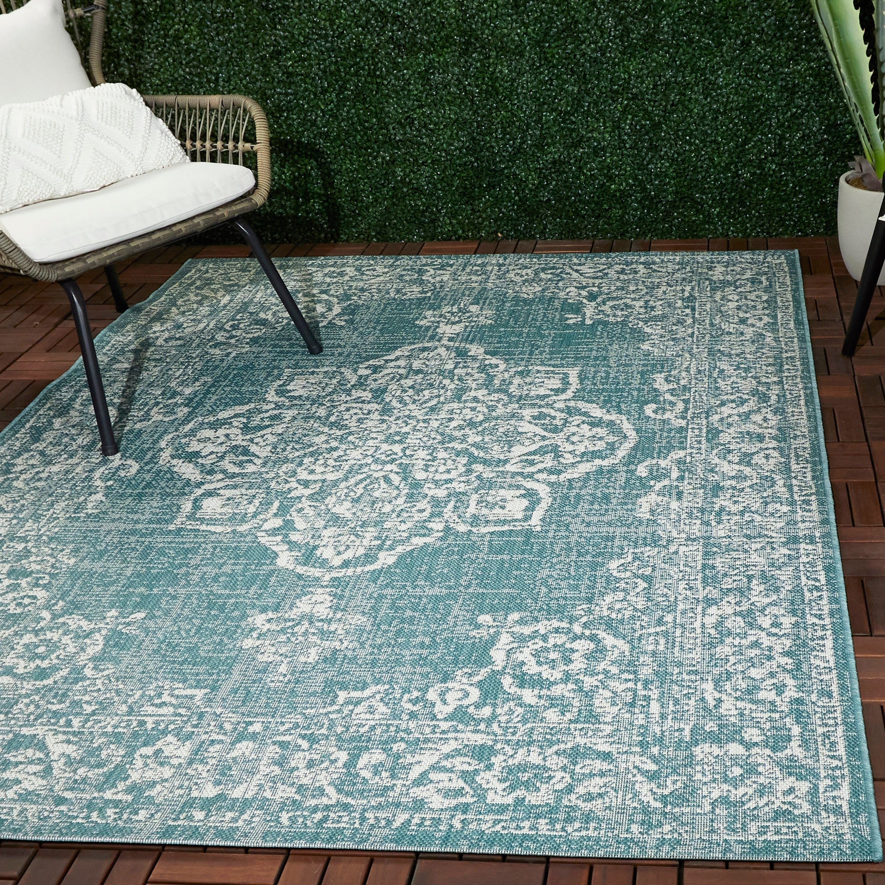 Ridha Oriental Indoor Outdoor Area Rug