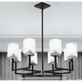 Rigsby Black Brushed Nickel 8 Light Linear Chandelier