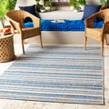 The Curated Nomad Toyon Indoor Outdoor Coastal Stripe Area Rug