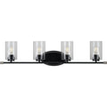 Riley Collection Black Four Light Bath
