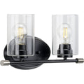 Riley Collection Black Two Light Bath
