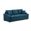 Rily Sleeper Sectional Sofa With Pull Out Bed And 2 Pillows Blue