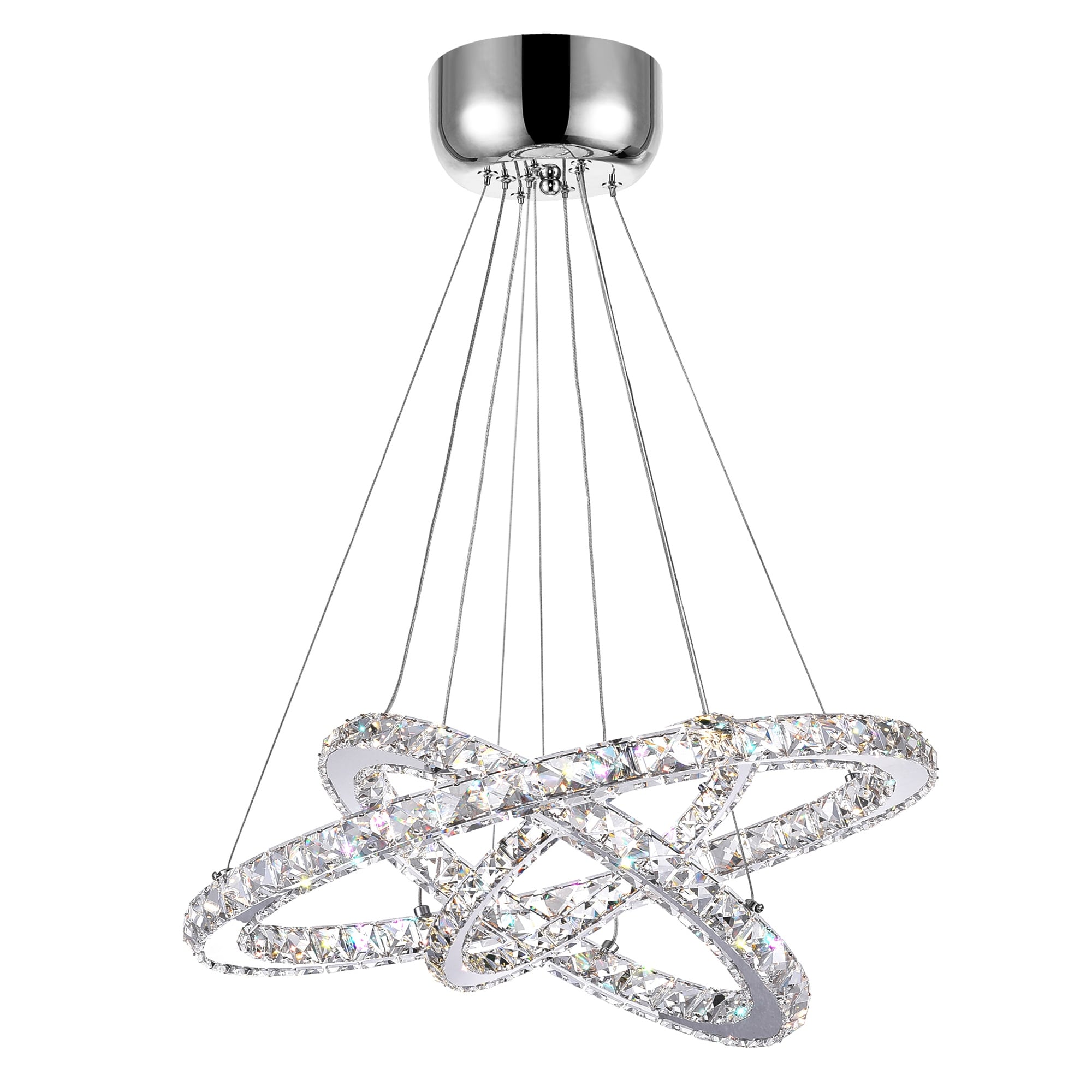 Chrome Finished Stainless Steel Led Chandelier
