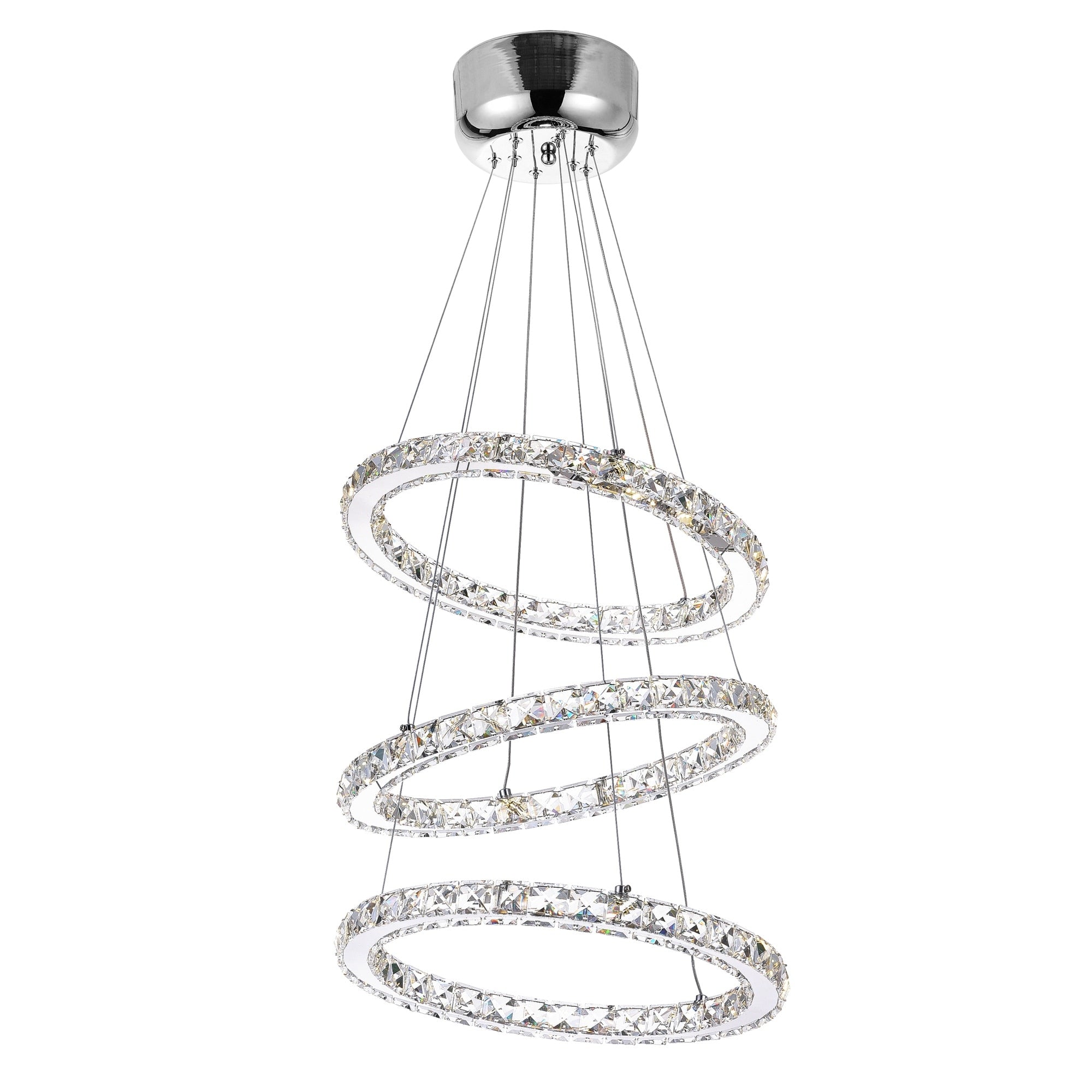 Chrome Finish Stainless Steel Led Chandelier