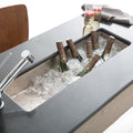 Rio Chico Brushed Nickel Universal Mount Bar Prep Trough Sink Brushed Nickel