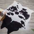 Rio Collection Black White Faux Cowhide Printed Rug 5 X 66