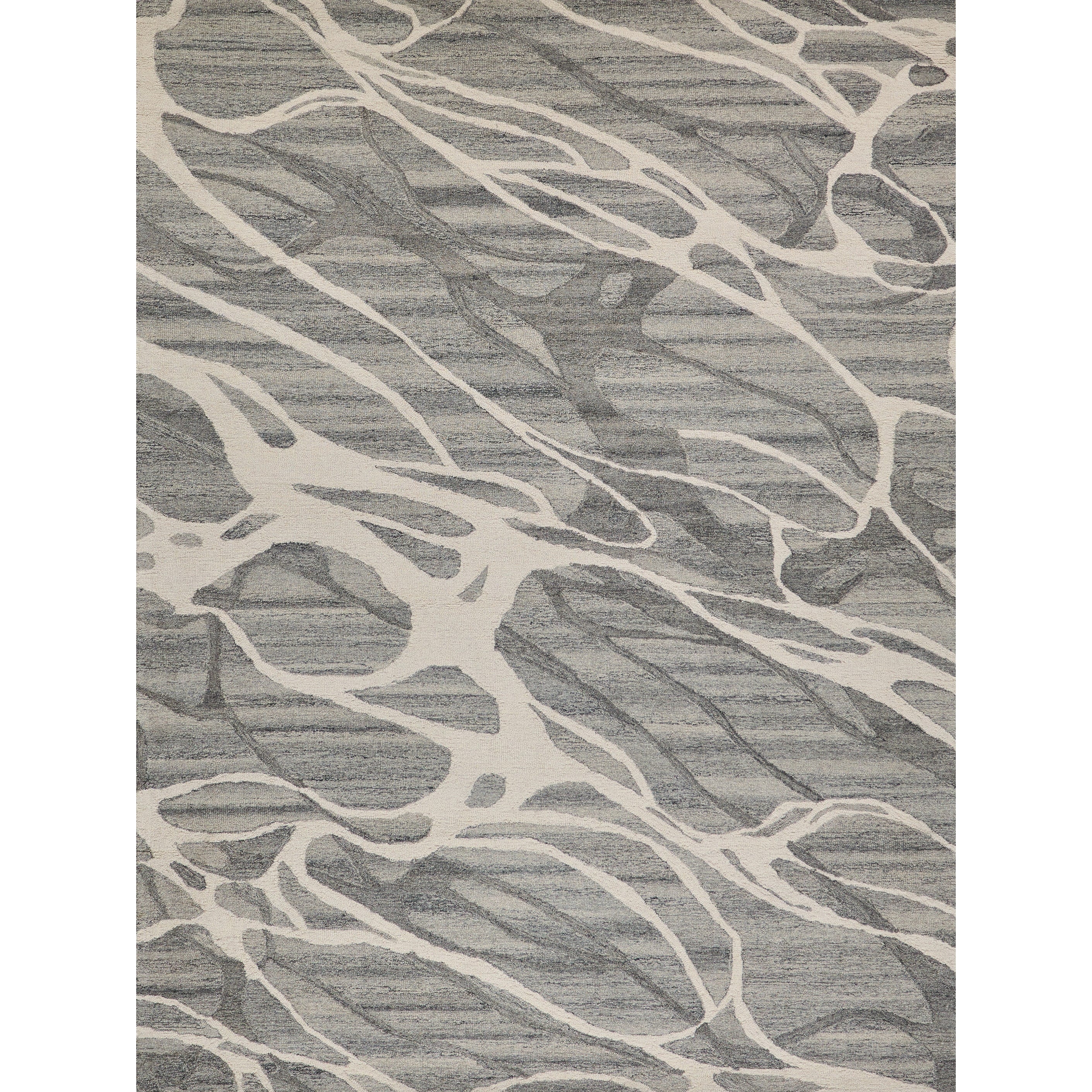 Rio Hand Tufted New Zealand Wool Gray Ivory Area Rug