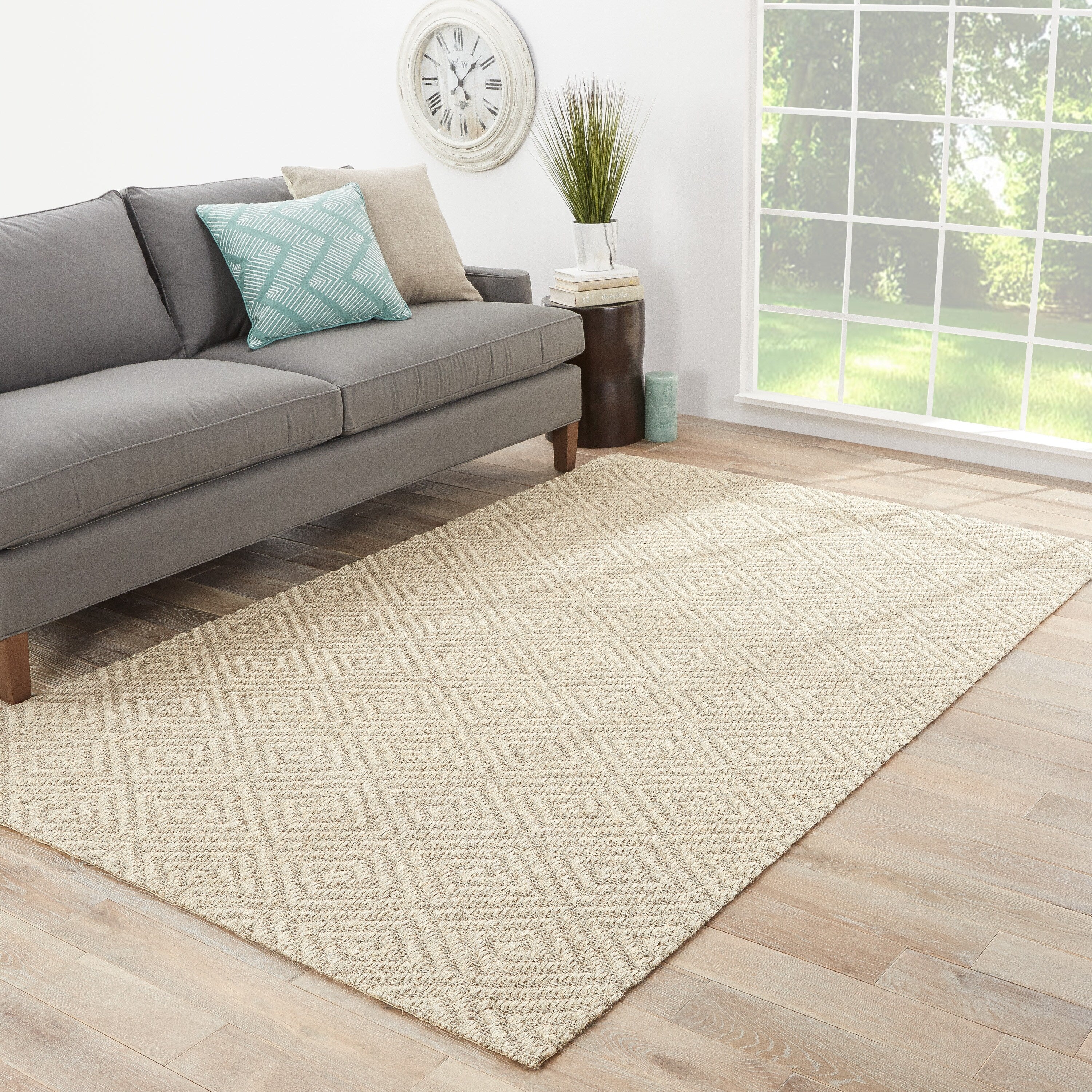 Rios Natural Geometric Grey Area Rug 9 X 12 810 X119