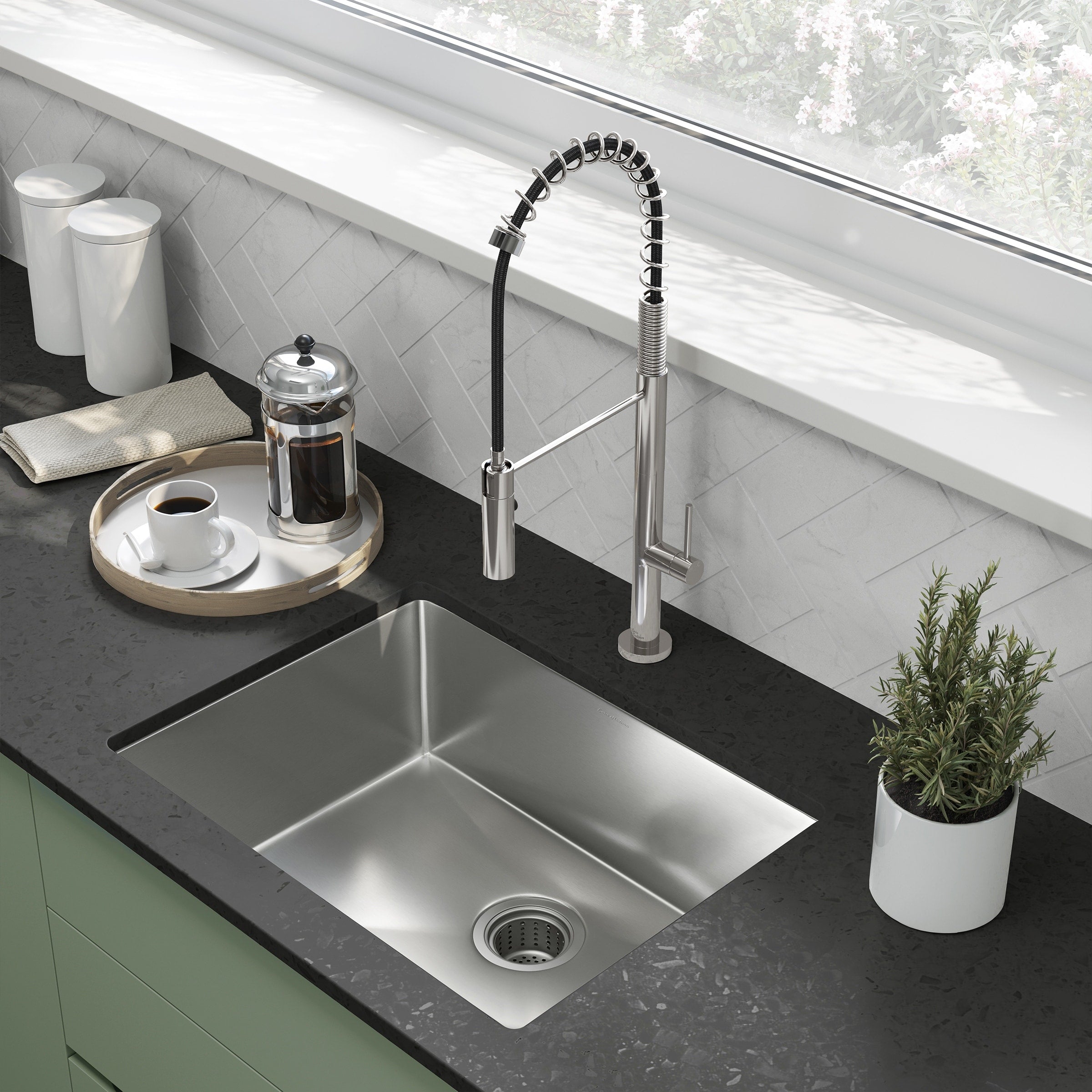 Rivage 23 X 18 Stainless Steel Single Basin Stainless Steel Undermount Kitchen Sink