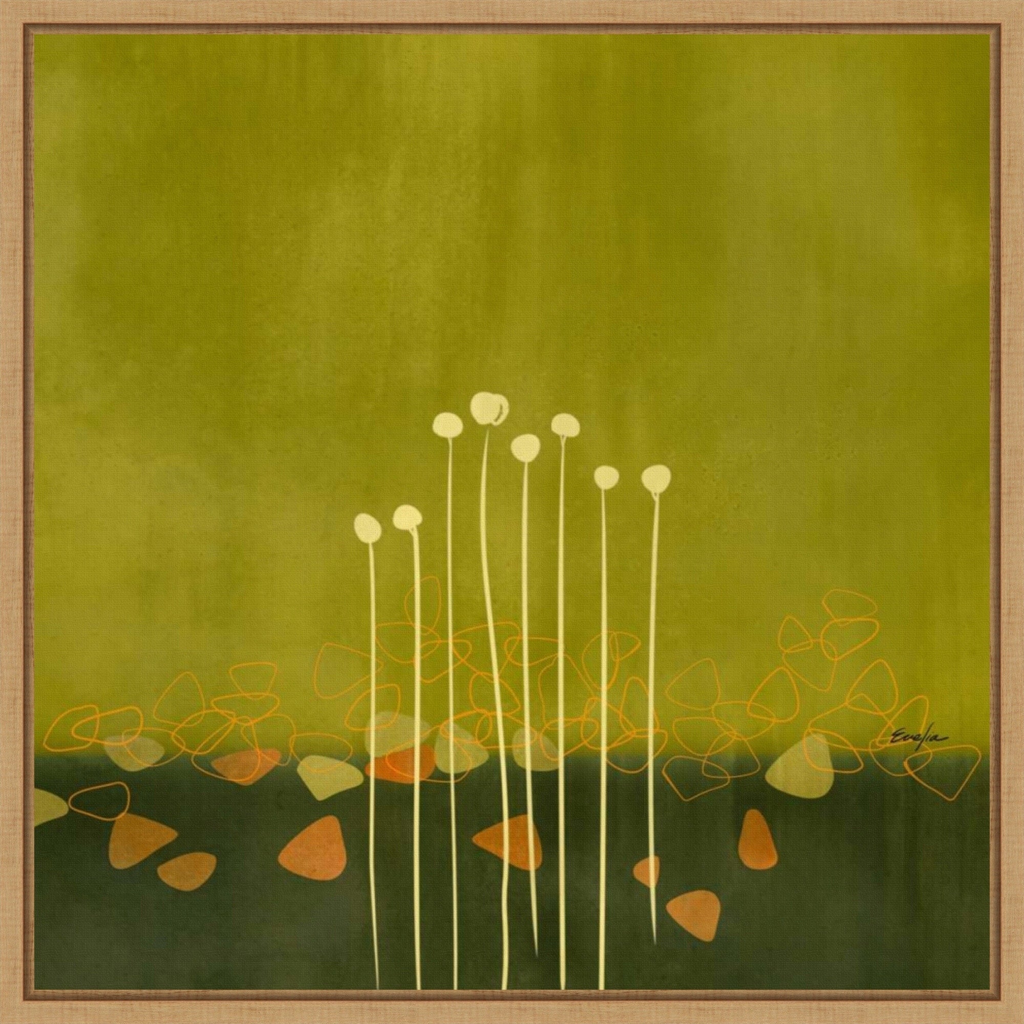 River Rocks No. 2 By Evelia Designs Framed Canvas Wall Art Print