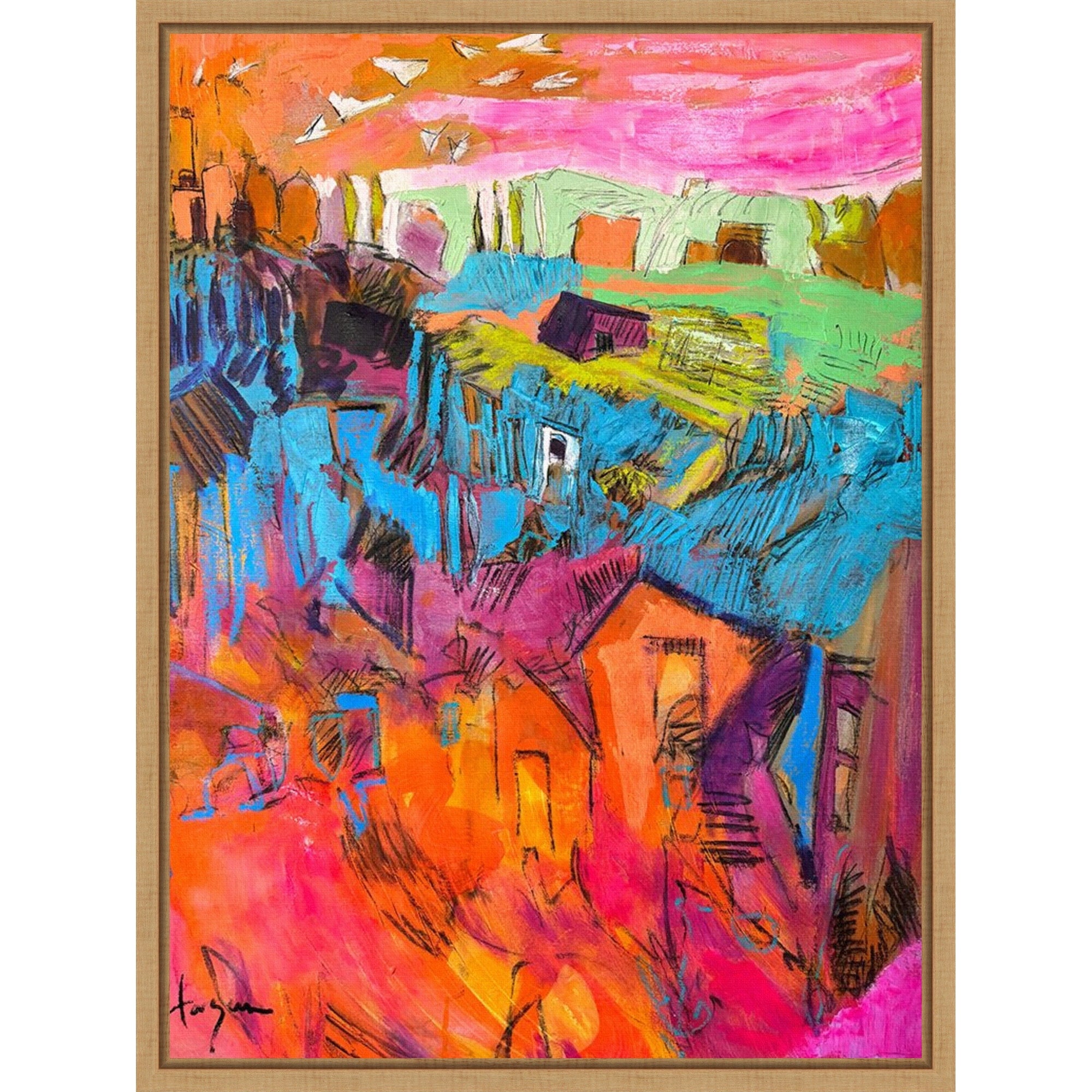 River Runs Through Ii By Dorothy Fagan Framed Canvas Wall Art Print