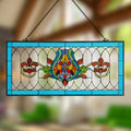 River Of Goods Fleur De Lis Stained Glass Pub Window Panel