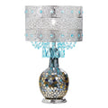 Poetic Wanderlust By Tracy Porter Mattei Jeweled Metal Shade With Mosaic Base Table Lamp